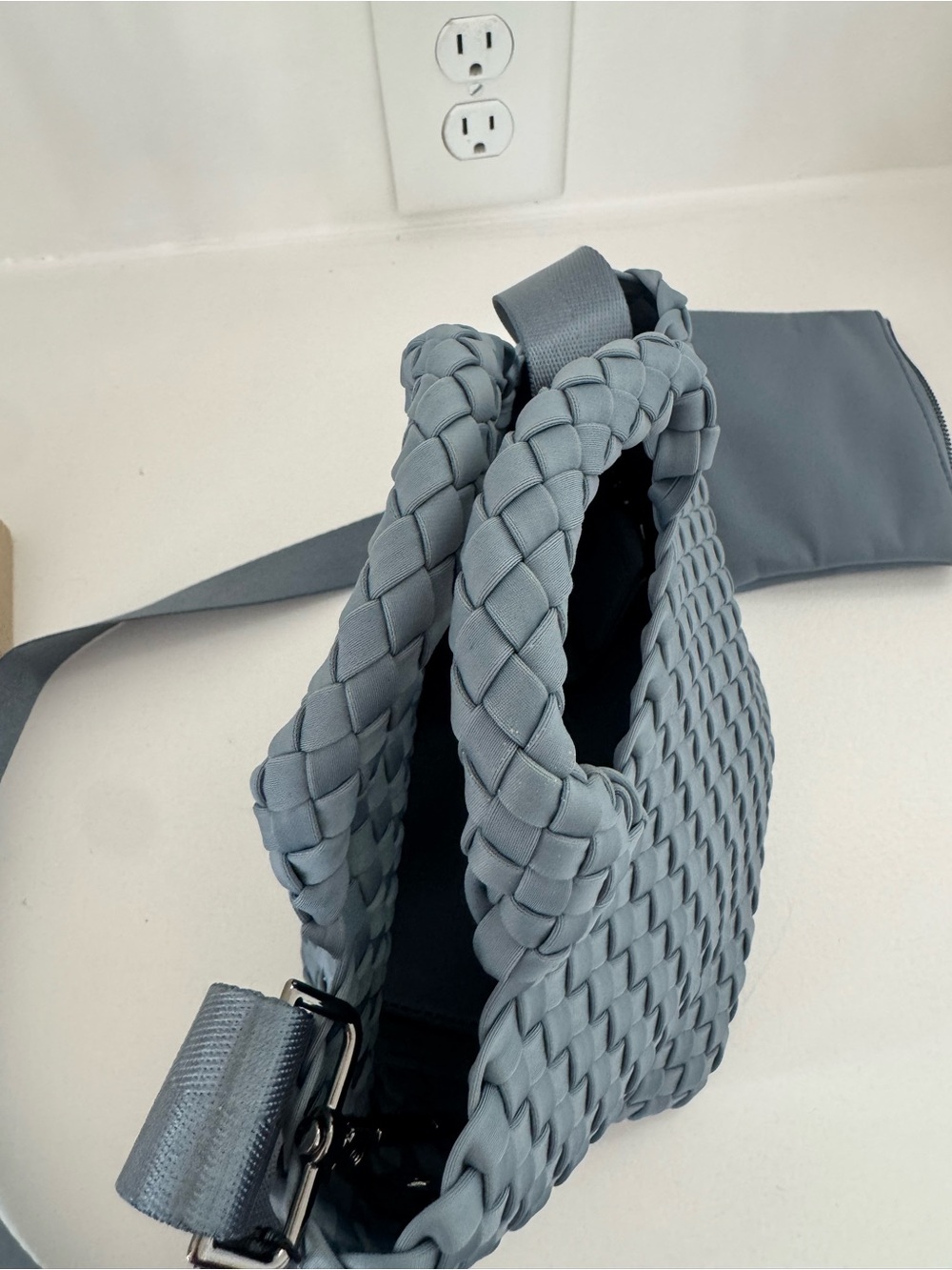 Naghedi Blue Woven Tote Bag - Picture 14 of 16